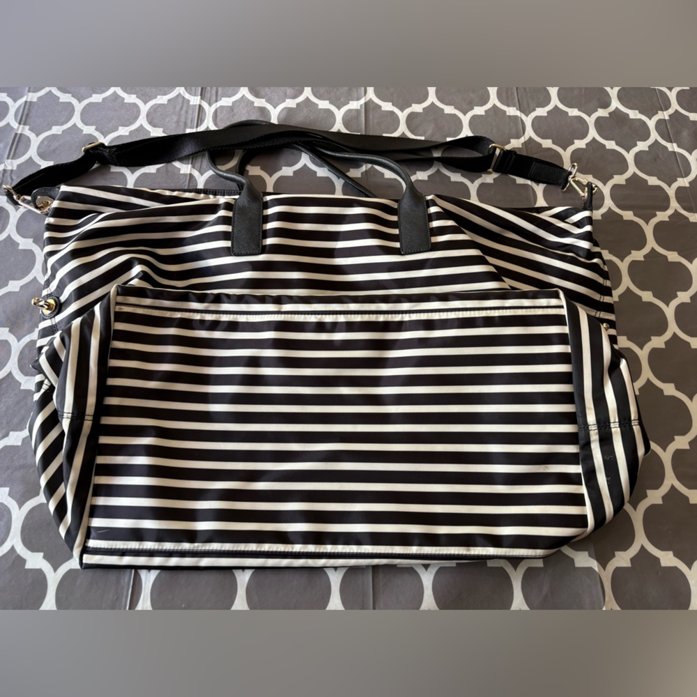 KATE SPADE Watson Lane Lyla striped nylon large weekender tote bag - Picture 5 of 15
